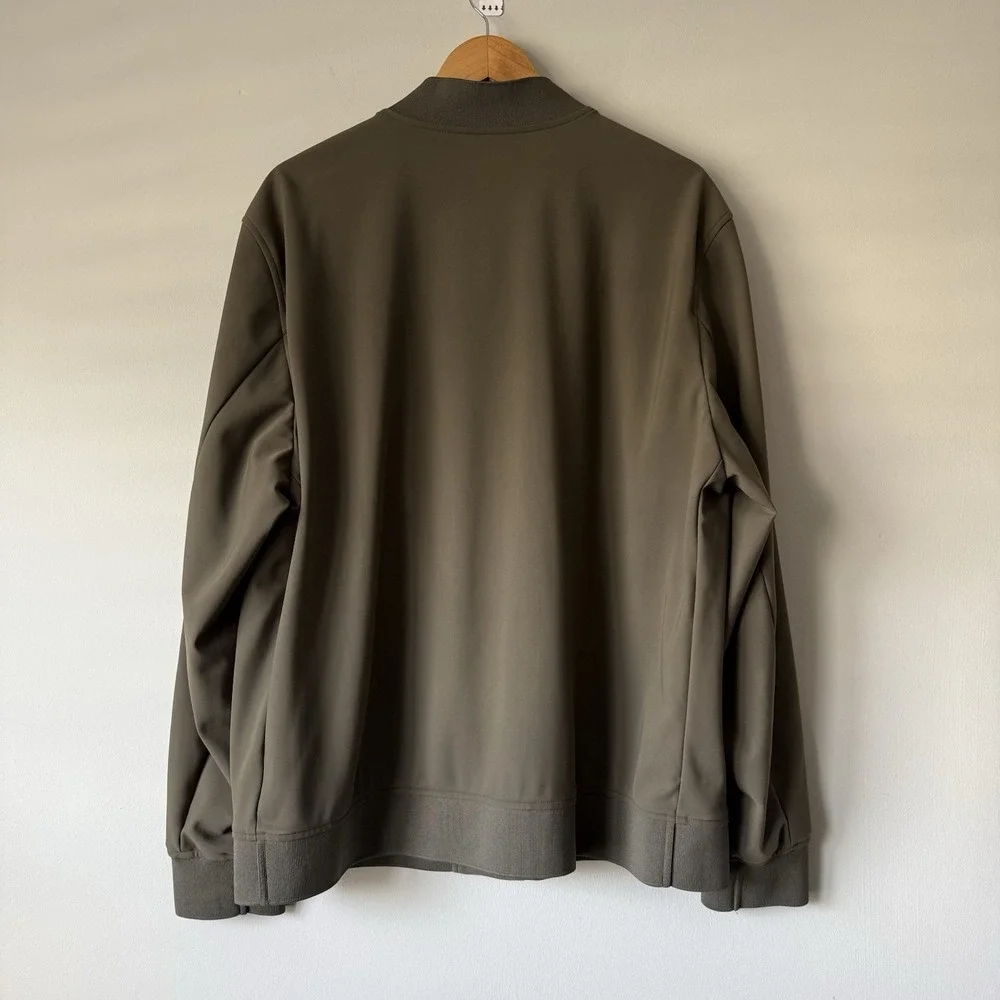 Theory Murphy Bomber Jacket Precision Ponte Tarmac Mens XXL Quiet Luxury Green